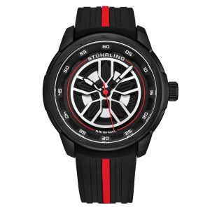 Relógio Masculino Stuhrling Aviador 984 Quartzo 44mm Vermelho
