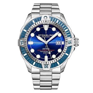 Relógio Masculino Stuhrling Astral 1005 Automático 45mm Prata