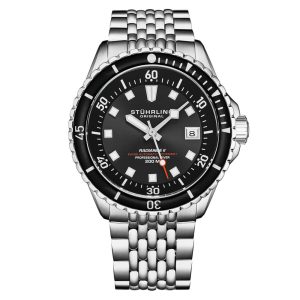 Relógio Swiss Automático Radiance 1009 42mm Preto da Stuhrling - Qualidade e Estilo em um só Produto!