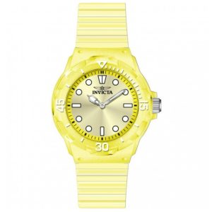 Relógio Feminino Invicta Celestial 35mm Transparente Amarelo 49211