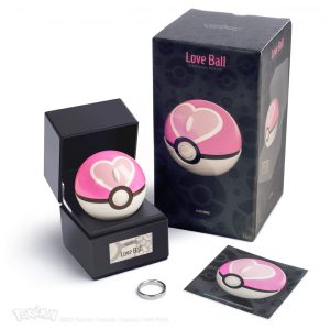 Poké Bola Love Ball The Wand Company metal eletrônica sensor proximidade luz multicolor base expositora numerada - Réplica Autêntica e Licenciada