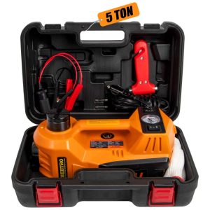 Macaco Elétrico Automotivo Hidráulico com Luz de LED Suporta até 5 Toneladas BEETRO Amarelo