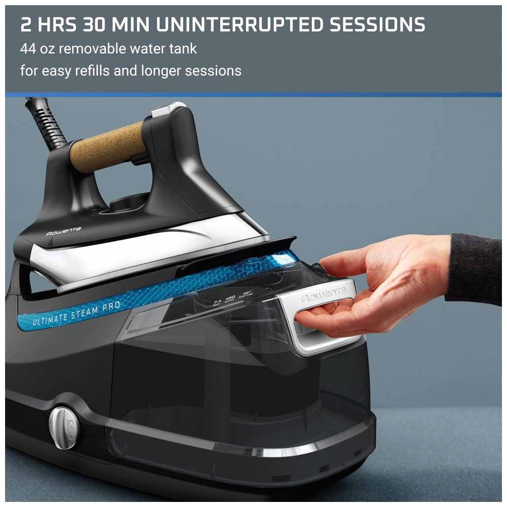 Rowenta: Ferro a Vapor Ultimate Steam Pro com Base de Aço Inoxidável - Estação de Vapor Profissional para Roupas, 1800 Watts, - Imagem 6