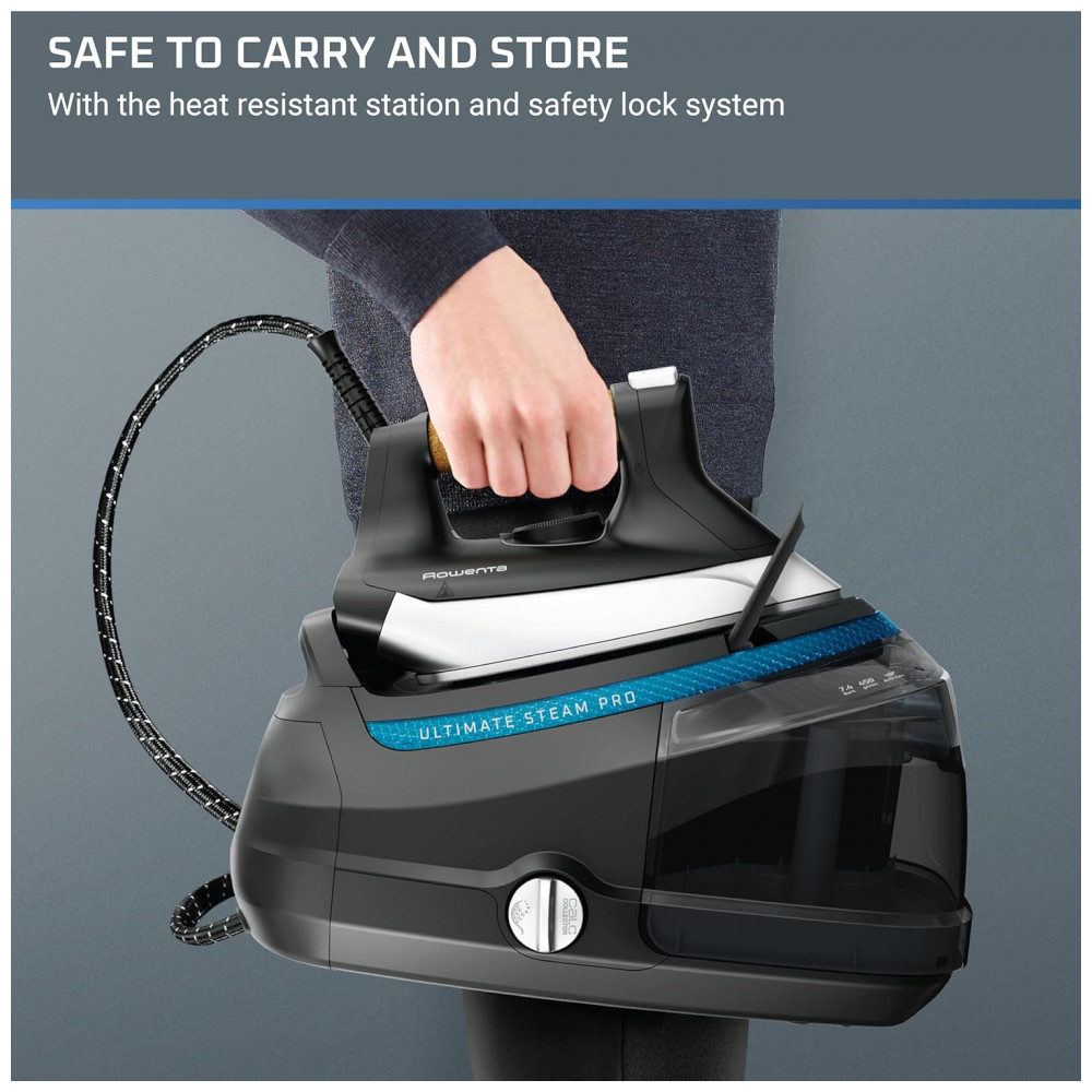 Rowenta: Ferro a Vapor Ultimate Steam Pro com Base de Aço Inoxidável - Estação de Vapor Profissional para Roupas 1800 Watts - Imagem 8