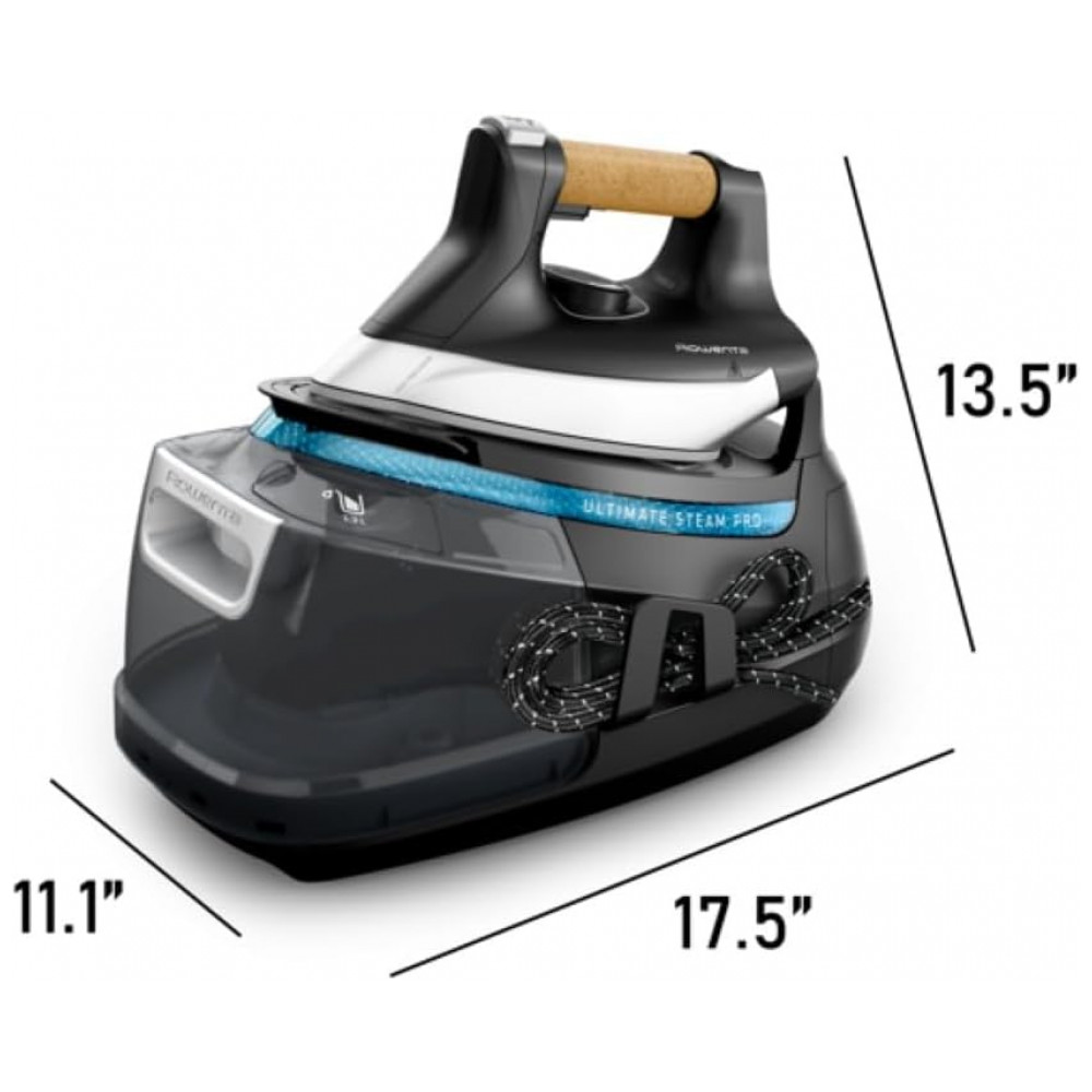 Rowenta: Ferro a Vapor Ultimate Steam Pro com Base de Aço Inoxidável - Estação de Vapor Profissional para Roupas 1800 Watts - Imagem 9