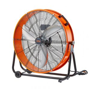 Ventilador Industrial de Tambor VEVOR 61 cm Laranja Alta Velocidade 8700 CFM 3 Velocidades Inclinação 360° Modelo HIFANXDRUM24 110V