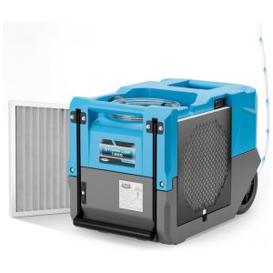 Desumidificador Comercial ALORAIR 124 litros LGR com Bomba Até 278 m2 Design Portátil com Rodas para Casa Inteira Porão Armazém