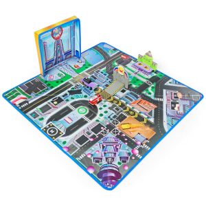 Tapete de Jogo do Filme True Metal Adventure City Escala 1:55 com 2 Carros Exclusivos Spin Master para Crianças Acima de 3 Anos Patrulha Canina