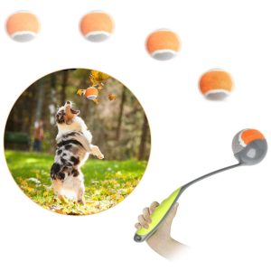 Lançador Manual de Bola de Tênis para Cães PAWISE Cinza