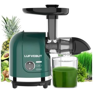 Centrifuga de Frutas com Prensa a Frio Polpa Separada Motor Silencioso de Fácil de Limpar 110V 200W LUFVEBUT Verde