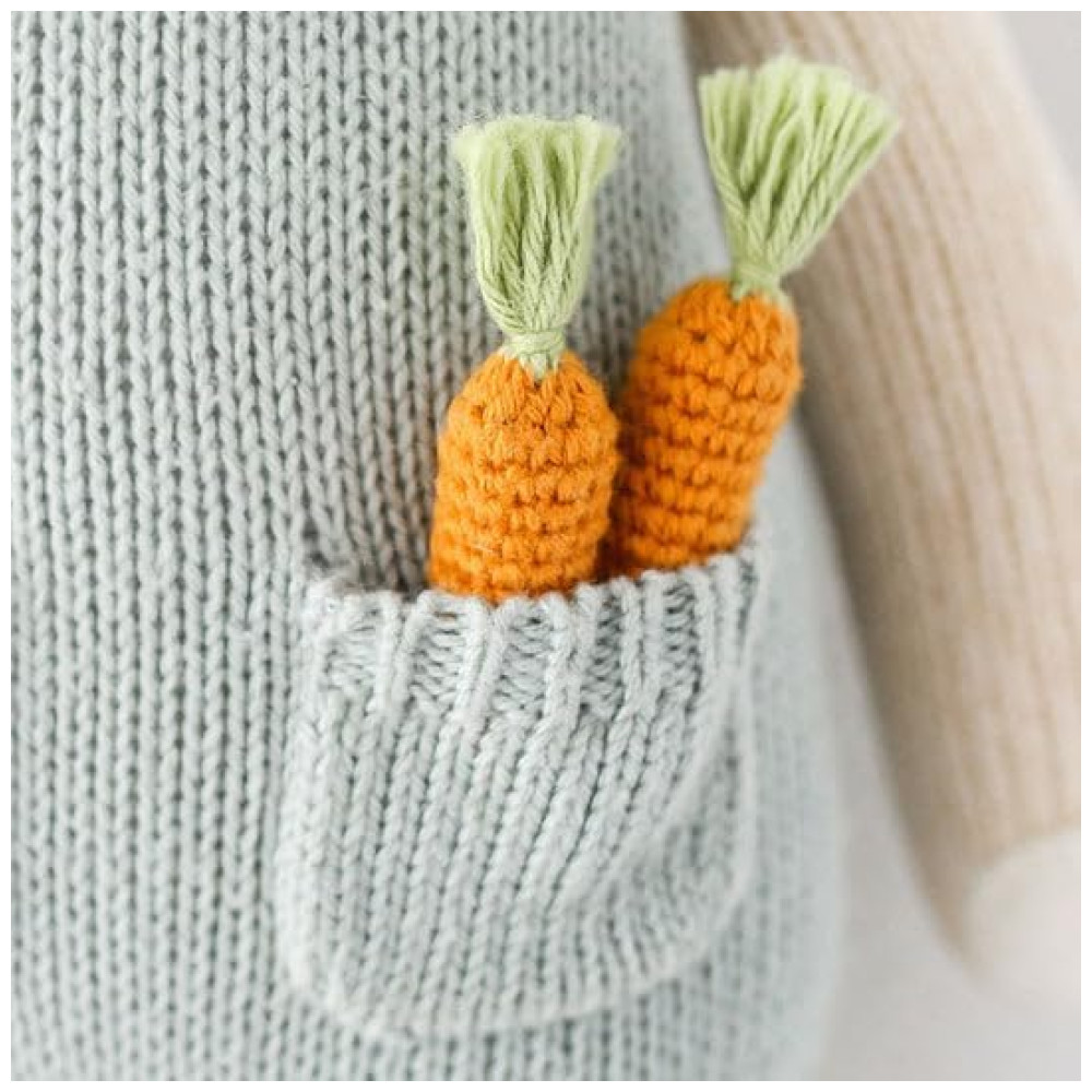 Coelho de Pelúcia de 33 cm Feito à Mão 100% Algodão Perfeito para Abraçar Cuddle + Kind - Imagem 3