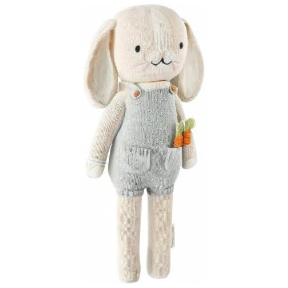 Coelho de Pelúcia de 33 cm Feito à Mão 100% Algodão Perfeito para Abraçar Cuddle + Kind - Imagem 8