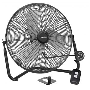 Ventilador de Piso com QuickMount para Uso no Chão ou na Parede 3 Velocidades e Controle Remoto 110V Lasko H20660 Preto