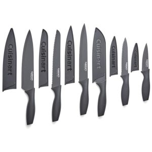 Conjunto de Facas em Cerâmica com Protetores de Lâmina 6 Peças Cuisinart Preto Fosco