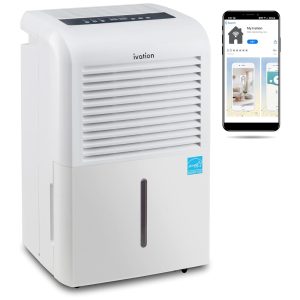 Desumidificador para Grandes Ambientes 9L até 420 m2 com Controle Inteligente e App para Celular 110V Ivation Branco