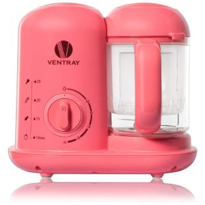 Processador de Alimentos para Bebês Tudo em Um Aquece e Prepara 110V 300W Ventray Rosa