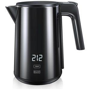 Chaleira Elétrica de Parede Dupla em Aço Inox 10L 1200W com Controle de Temperatura e Manutenção de Calor por 4hSSYFEI