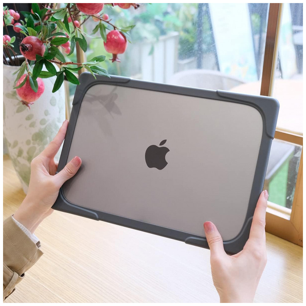 Capa Protetora Resistente a Choques para MacBook Air 136 polegadas - Modelo de Lançamento 2025 2024 2022 da Batianda Cinza - Imagem 7
