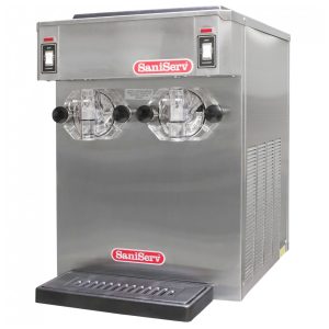 Máquina de Coquetéis Congelados SaniServ 791 Twin Flavor 2648 Litros com Refrigeração a Ar e 2 Compartimentos 208-230V