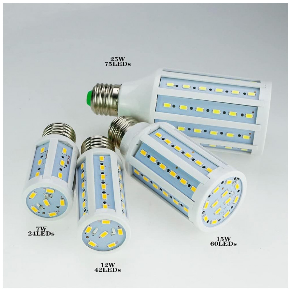 Lâmpada LED Milho YSJX 12W E27 5730SMD, Luz Branco Quente, Econômica para Casa, Escritório e Corredor - Iluminação Durável e Eficiente,Generic - Imagem 5