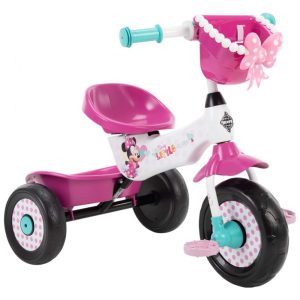 Triciclo Infantil com Cesto para Crianças a Partir de 3 Anos Huffy Minnie Mouse Rosa