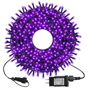 Pisca Pisca 300 LED 30 Metros a Prova dÁgua com 8 Modos para Halloween e Natal Roxo