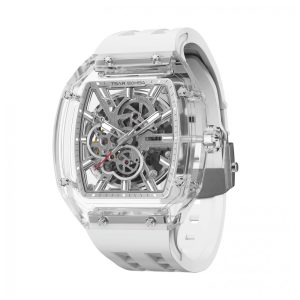 TSAR BOMBA Relógio Mecânico Masculino Automático com Cristal de Safira Bisel Transparente e Iluminação Grade A