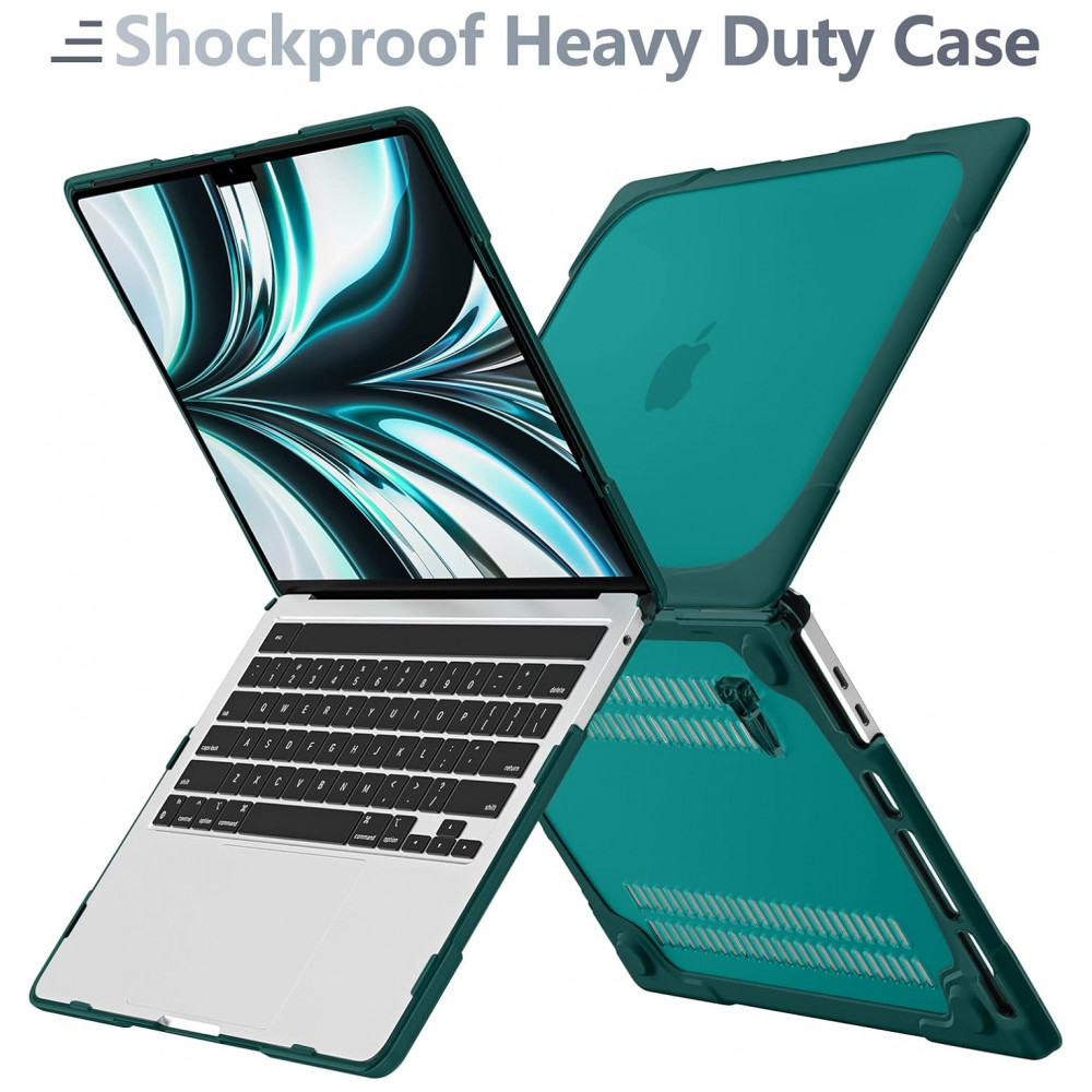 Capa Rígida Batianda para MacBook Pro 13" – Modelos A2338 A2251 A2289 com Suporte Dobrável Tampa de Teclado e Película de Tela – Azul Petróleo - Imagem 4