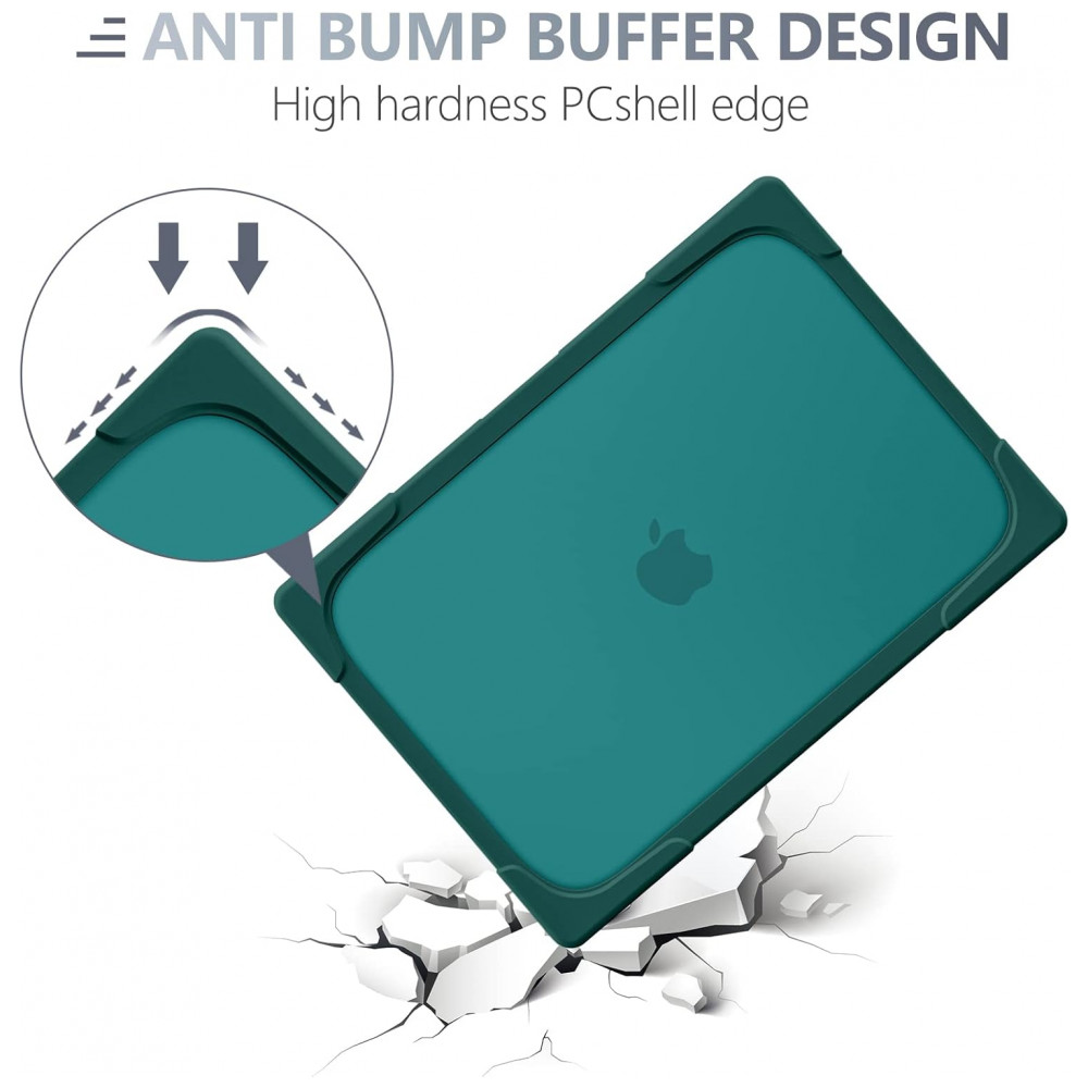 Capa Rígida Batianda para MacBook Pro 13" – Modelos A2338 A2251 A2289 com Suporte Dobrável Tampa de Teclado e Película de Tela – Azul Petróleo - Imagem 6