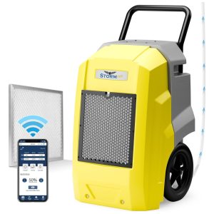 Desumidificador85 Litros com Drenagem Automática e Conexão WiFi ALORAIR Amarelo
