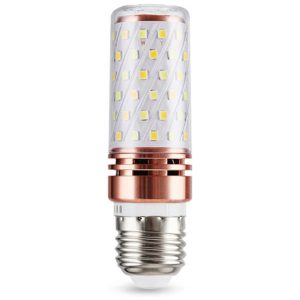 Lâmpada de Vela de LED Conjunto com 10 Lâmpadas LED E27 de 12W para Iluminação de Candelabro Luz Ambiente Aconchegante - Miluqike