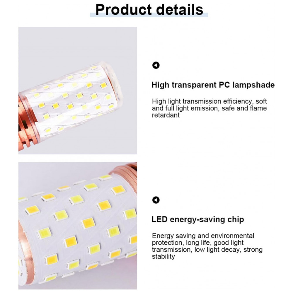 Lâmpada de Vela de LED, Conjunto com 10 Lâmpadas LED E27 de 12W para Iluminação de Candelabro, Luz Ambiente Aconchegante - Miluqike - Imagem 4