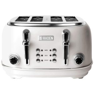 HERITAGE Torradeira de 4 Fatias com 6 Níveis de Tostagem 1500W Branca 110v HADEN 75013 Branco