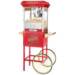 Carrinho de Pipoca Retrô com Panela de 226g e Produz até 108 kg de Pipoca 110V 850W Great Northern Popcorn Vermelho