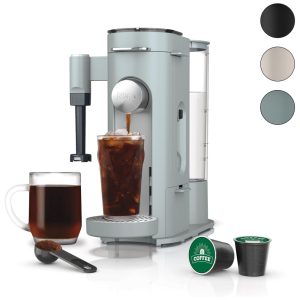 Máquina de Café Gelado com Espumador de Leite Embutido Compatível com Cápsulas K-Cup 110V 1550W Ninja PB051GB Azul Glacial