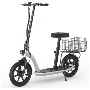 Patinete Elétrico para Adultos com Alcance 50km e Peso 100kg Hiboy ECOM 14 Cinza