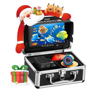 Câmera de Pesca Subaquática Portátil à Prova d com Monitor e Luzes Infravermelhas Cabo 30 M EYOYO Preto