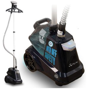 SALAV: SteamerPassadeira e Vaporizador de Roupas Vertical Comercial Navy 1800W Tanque de Água XL de 3L 90 Min de Uso Contínuo