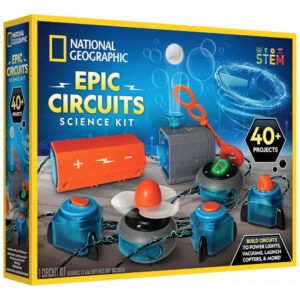 Circuit Maker Kit 120 Projetos – Brinquedo Educativo de Eletrônica e STEM para Crianças, Presente Criativo, National Geographic
