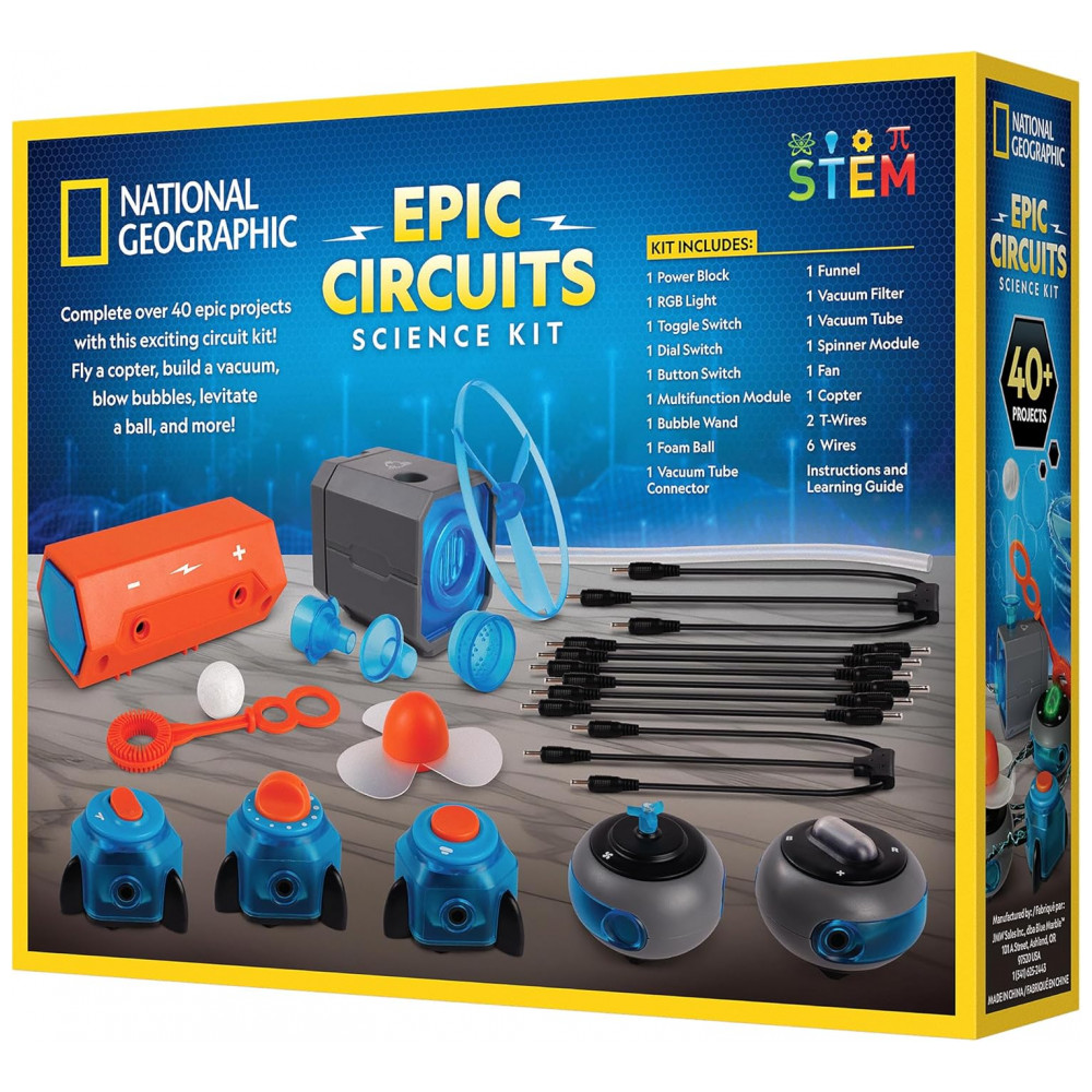 Circuit Maker Kit 120 Projetos – Brinquedo Educativo de Eletrônica e STEM para Crianças, Presente Criativo, National Geographic - Imagem 2
