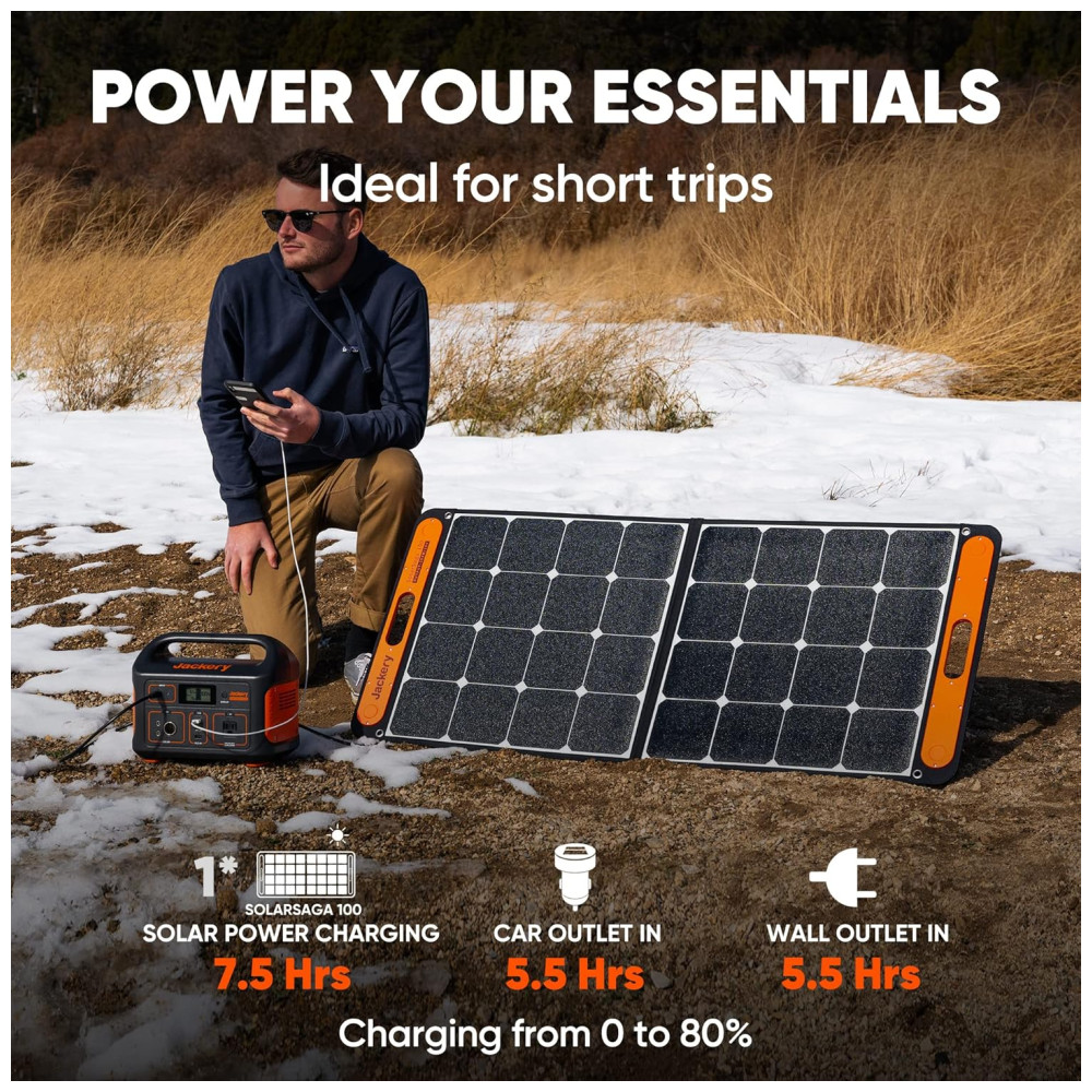 Jackery Gerador Acumulador de energia Elétrico Solar c USB portátil 100W 110V 1000W c 1 tomada - Imagem 2