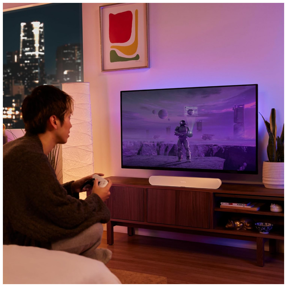 Sonos Essential Soundbar Compacta para TV com Som Claro, Controles Touch, Wi-Fi, Apple AirPlay 2, e Apple HomeKit – Branco Fosco - Imagem 7