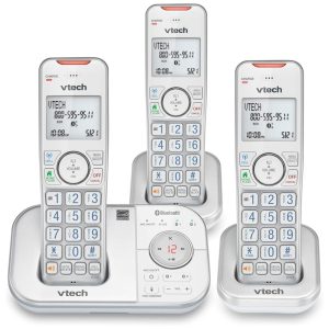 Telefone sem Fio com Bluetooth Secretária Eletrônica e Identificador 3 Ap VTECH VS112 37 Branco