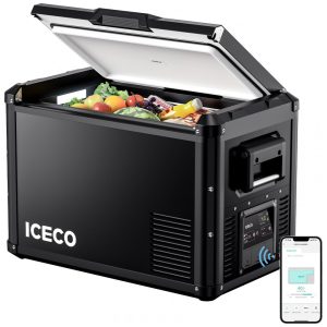 ICECO VL45 ProS Geladeira Cooler Elétrico 45L Portátil Automotivo com Controle de Temperatura 12 24V Bilvolt AC Preto