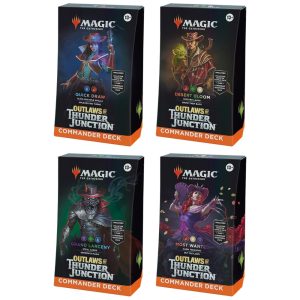 Magic: The Gathering Outlaws of Thunder Junction Decks de Comandante - Inclui todos os 4 Decks Quick Draw Desert Bloom Grand Larceny e Most Wanted