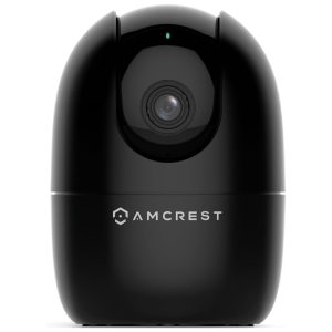 Câmera de Segurança Interna 1080P Wi Fi Detecta Movimento 2 Saídas de Audio AMCREST ASH21 B Preto