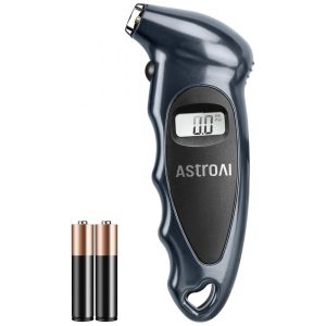 AstroAI Medidor Digital de Pressão de Pneus com Bateria AAA Substituível 150 PSI 4 Configurações Presentes para Carro Caminhão Bicicleta Display