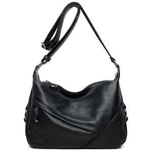 Bolsa Feminina Retro de Ombro COVELIN J HB075 B Preto
