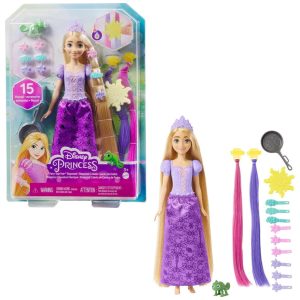 Boneca Rapunzel da Disney com Cabelo que Muda de Cor e Acessórios para Pentear Mattel.
