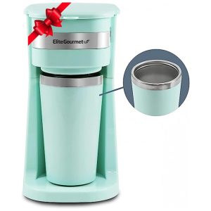 Cafeteira Elétrica Compacta com Caneca Térmica para Viagem 400 mL Elite Gourmet EHC113M 110V 600W Verde Hortelã